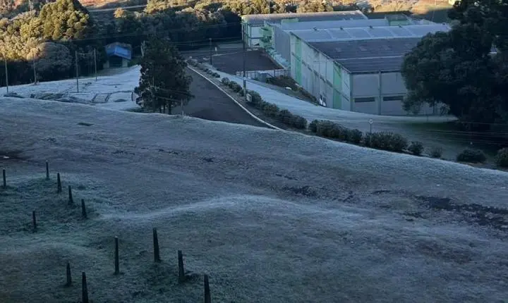Palmas amanhece coberta por geada e registra -3°C nesta quarta-feira
