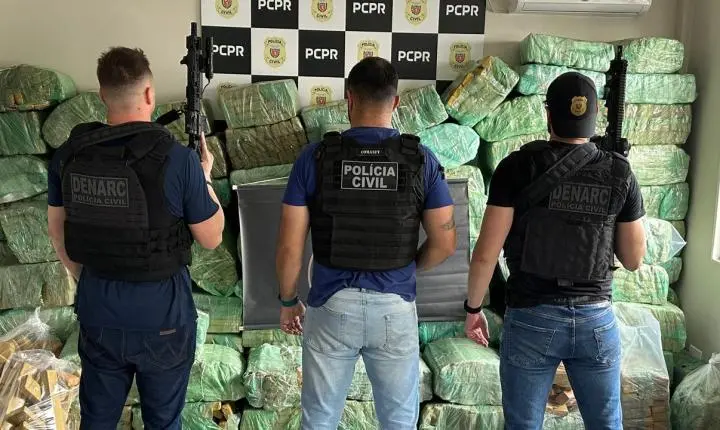 PCPR aprende mais de 2.300 quilos de maconha na PRc 280, em Palmas PR