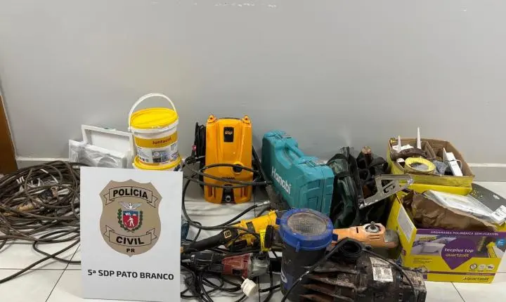 Polícia Civil recupera ferramentas furtadas avaliadas em mais de R$ 10 mil em Pato Branco