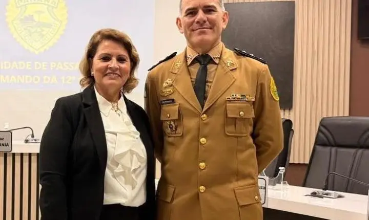 Prefeita Dona Maria participa da posse do novo comandante da 12ª CIPM