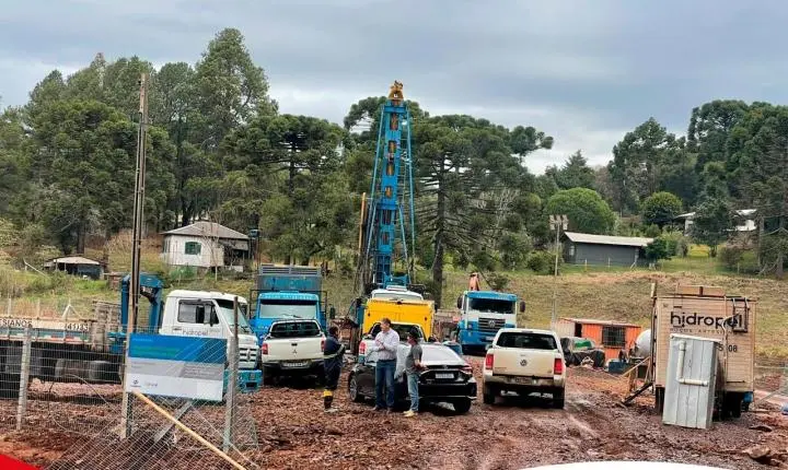 Prefeito e vice acompanham obra histórica da Sanepar que vai ampliar o abastecimento de água em Palmas