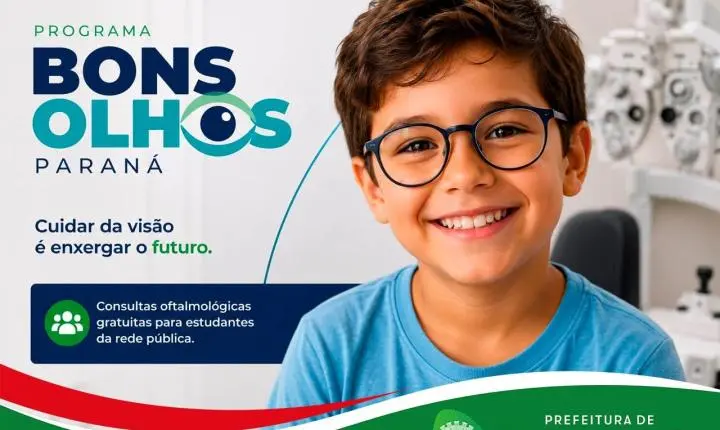 Programa Bons Olhos Paraná começa em Palmas e vai atender estudantes de 6 a 17 anos