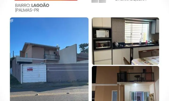🏠 *SOBRADO À VENDA NO BAIRRO LAGOÃO – PALMAS-PR*