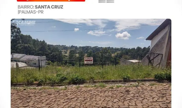 🌳 TERRENO À VENDA NO BAIRRO SANTA CRUZ – PALMAS/PR